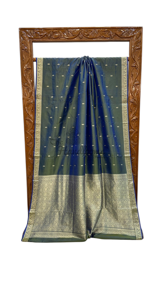 Pure Katan Silk Reshmi Zari Banarasi Handloom Saree - The Handlooms