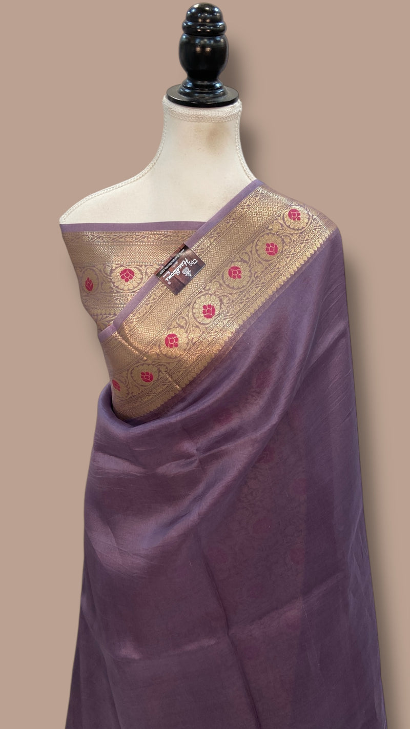 Pure Kora Silk Handloom Banarasi Saree - The Handlooms