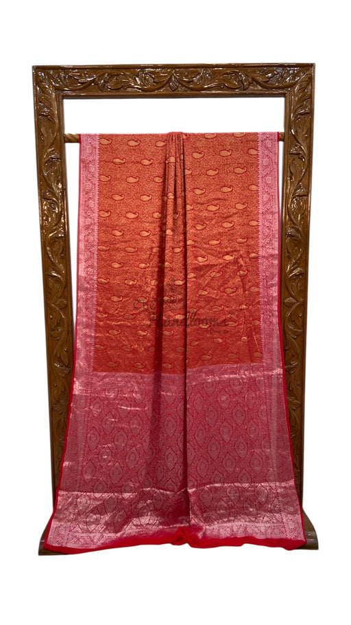 Pure Chiffon Khaddi Banarasi Saree - The Handlooms