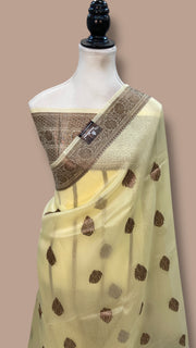 Pure Kora Handloom Banarasi Saree - The Handlooms
