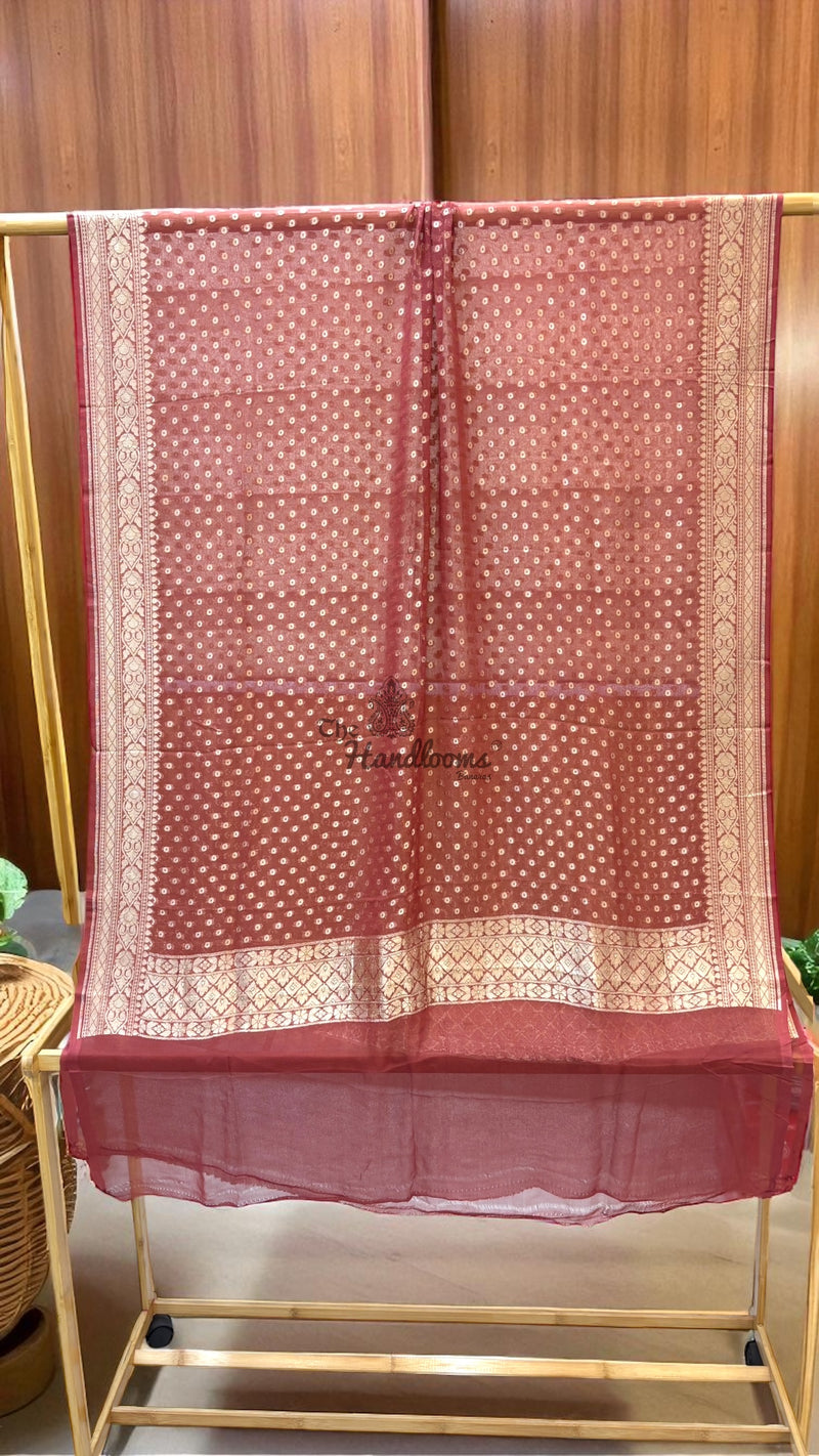 Pure Khaddi Georgette Handloom Dupatta - The Handlooms