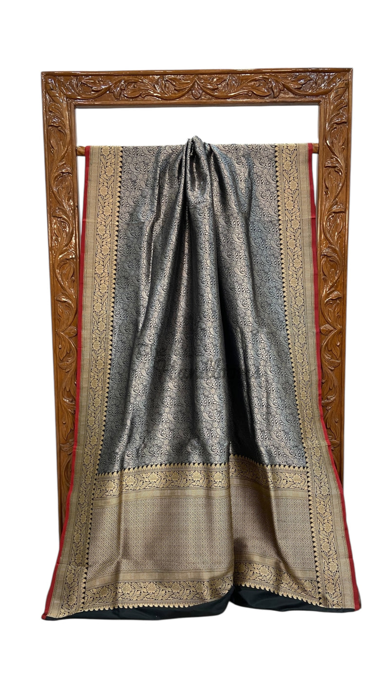 Pure Katan Silk Banarasi Handloom Saree - Tanchui Brocade