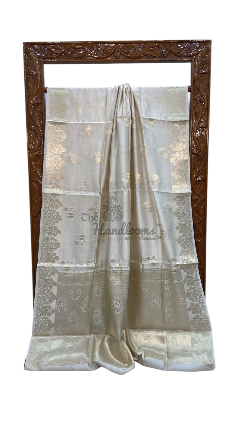 Pure Mango Silk Banarasi Handlokom Saree
