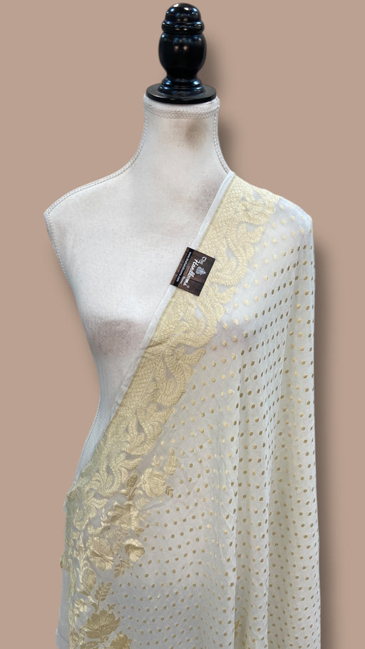 Pure Khaddi Georgette Handloom Dupatta - The Handlooms
