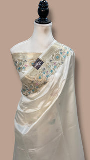 Pure Mango Silk Banarasi Handloom Saree - The Handlooms