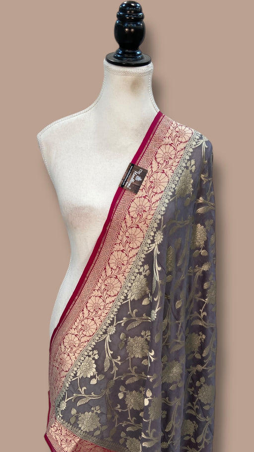 Pure Khaddi Georgette Handloom Dupatta - The Handlooms