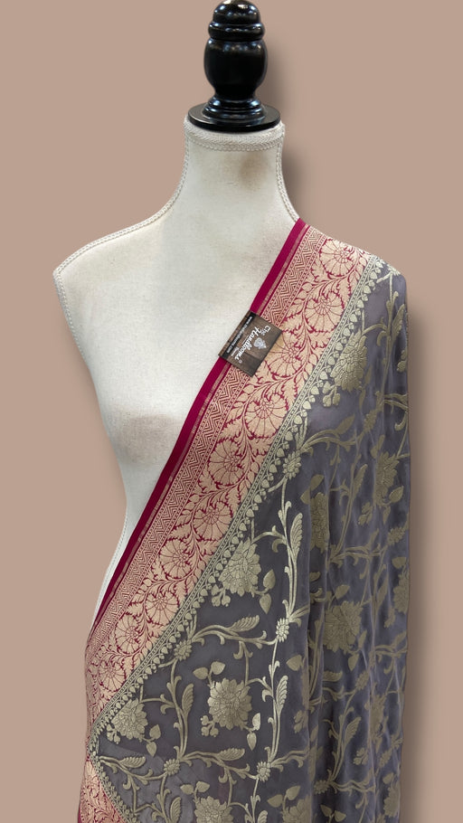 Pure Khaddi Georgette Handloom Dupatta - The Handlooms
