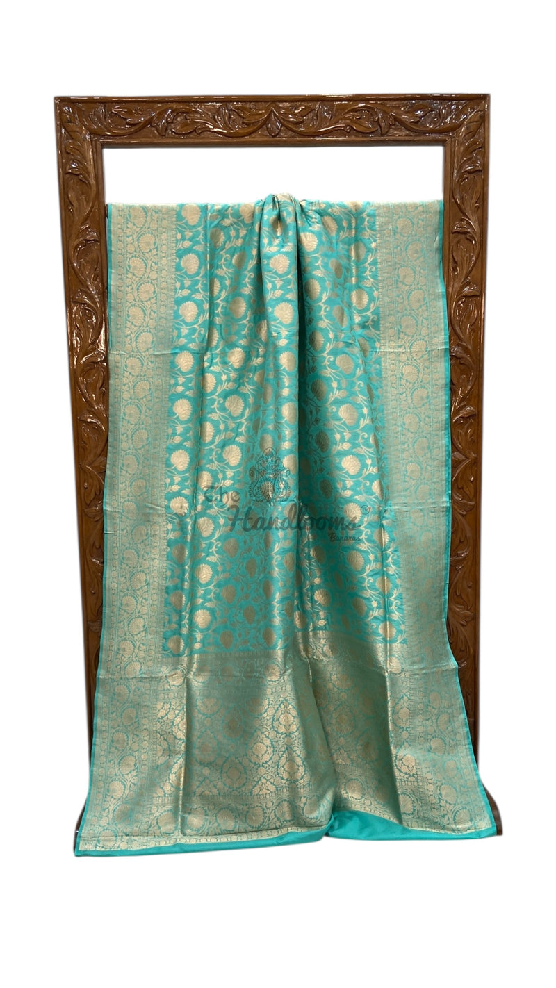 Pure Katan Silk Banarasi Handloom Saree - All Over Jaal Work - The Handlooms
