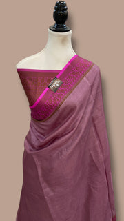 Pure Tussar Silk Handloom Banarasi Saree - The Handlooms