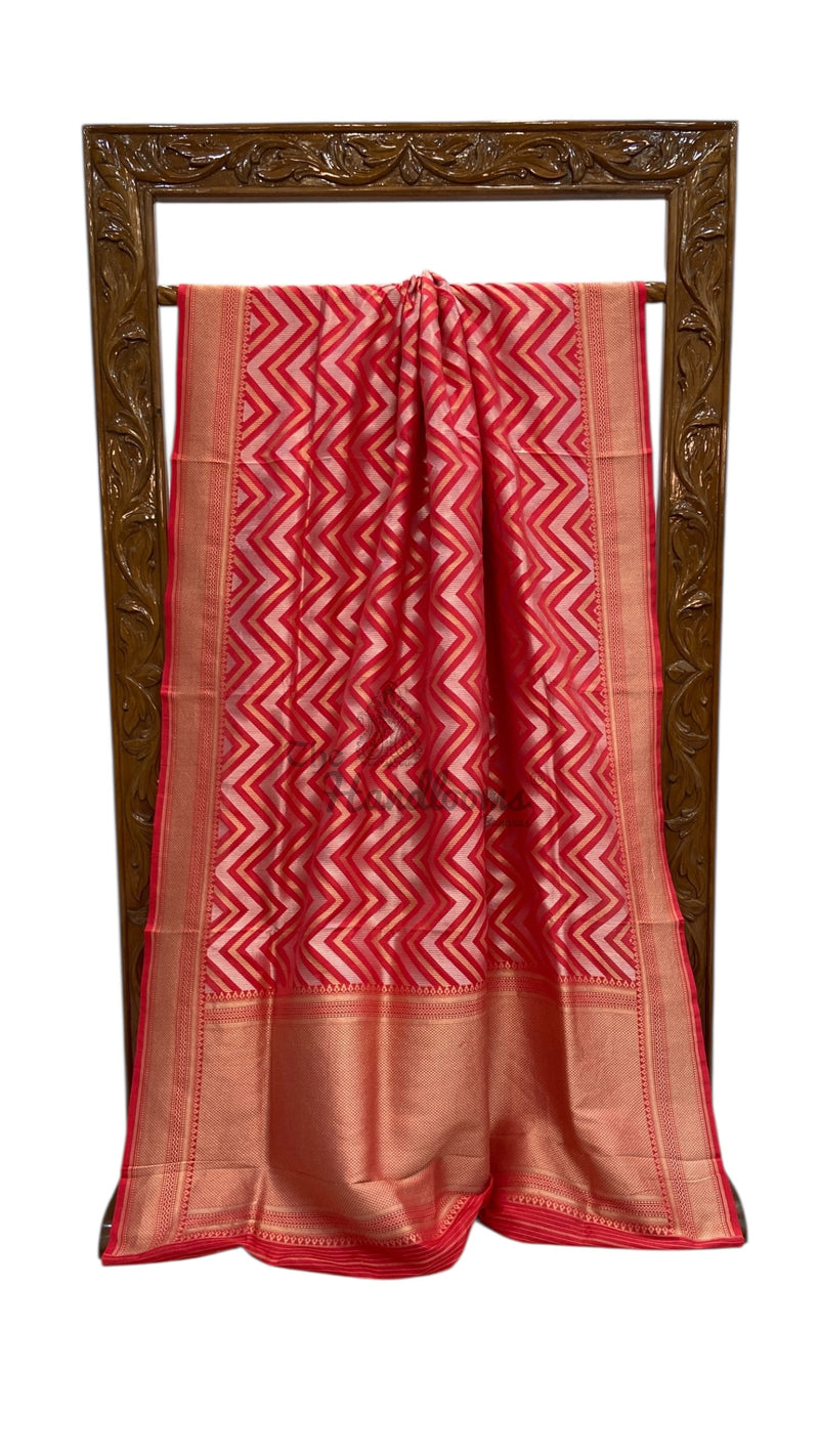 Pure Katan Silk Banarasi Handloom Saree - All Over Sona Roopa Jaal Work - The Handlooms