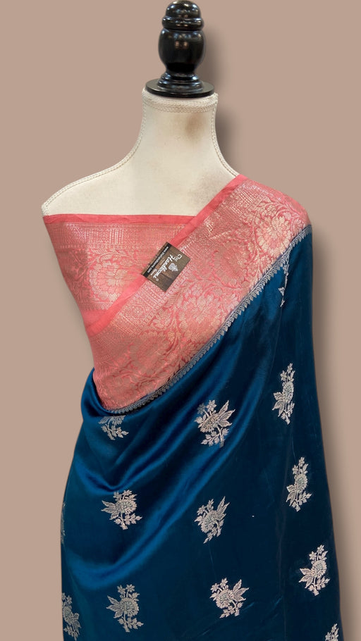 Pure Chiniya Silk Khaddi Handloom Banarasi Saree - The Handlooms