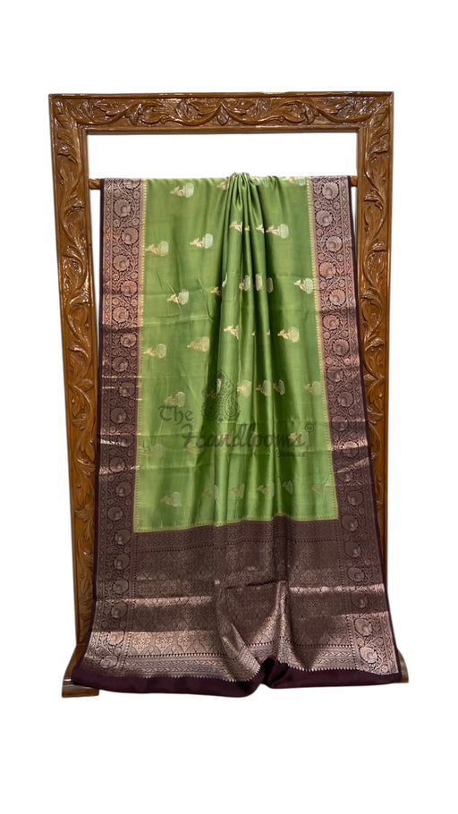 Pure Chiniya Silk Khaddi Handloom Banarasi Saree - The Handlooms