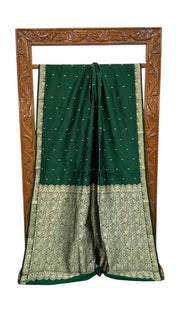 Pure Katan Silk Reshmi Zari Banarasi Handloom Saree - The Handlooms