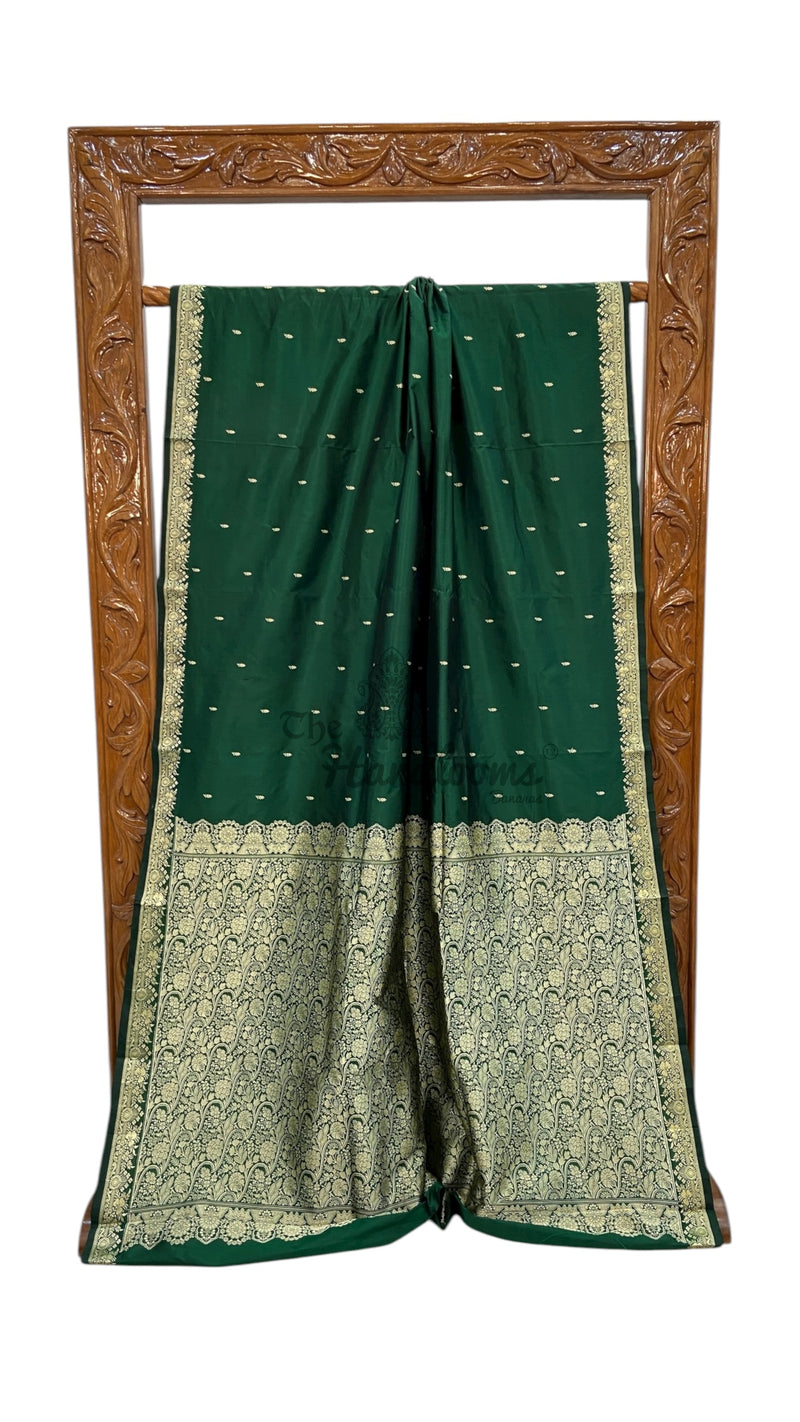 Pure Katan Silk Reshmi Zari Banarasi Handloom Saree - The Handlooms