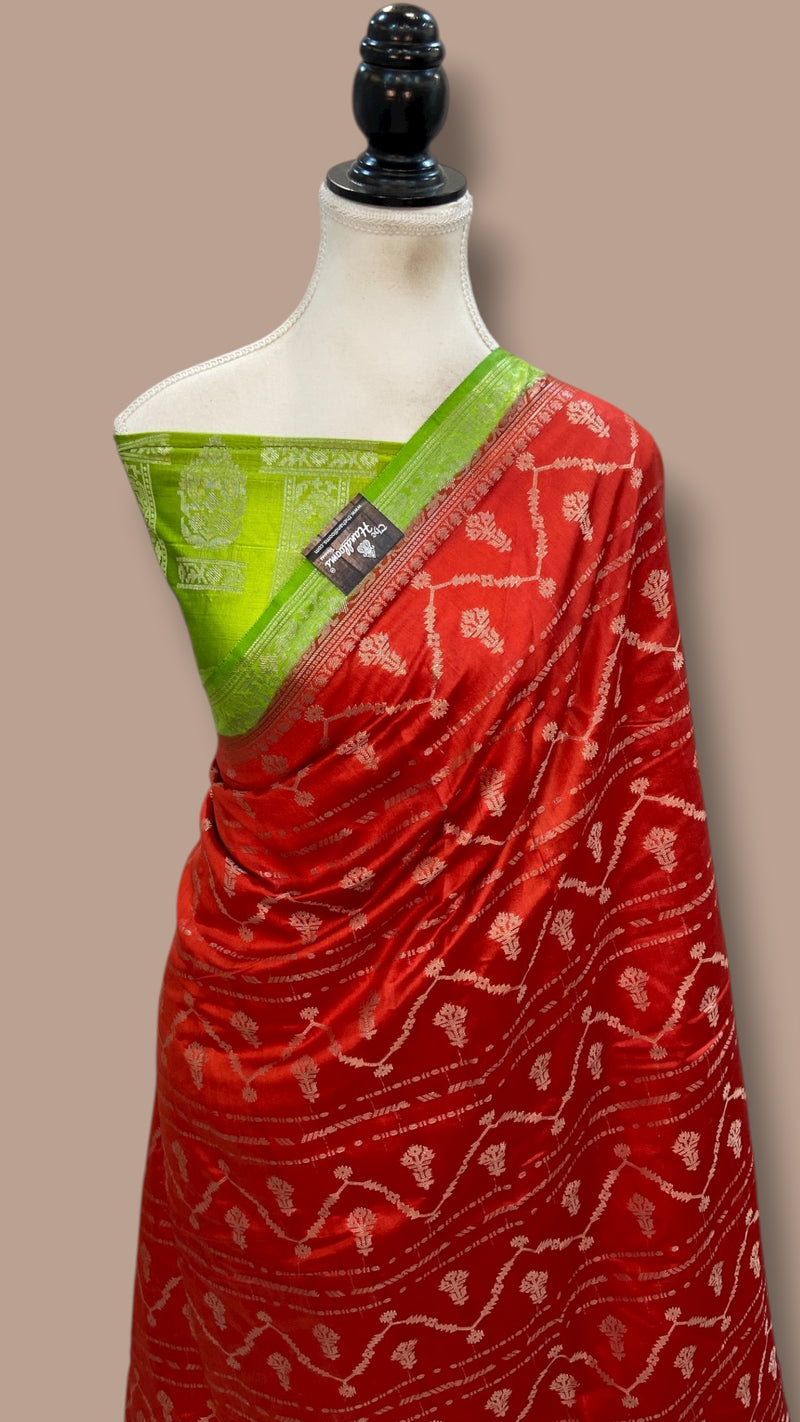 Pure Chiniya Silk Handloom Banarasi Saree - The Handlooms