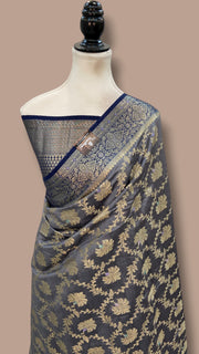 Pure Chiniya Silk Handloom Banarasi Saree - The Handlooms