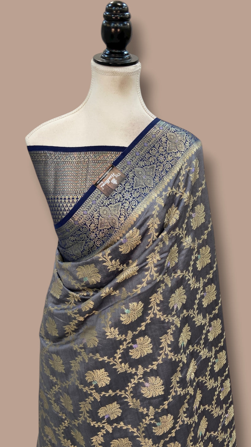 Pure Chiniya Silk Handloom Banarasi Saree - The Handlooms