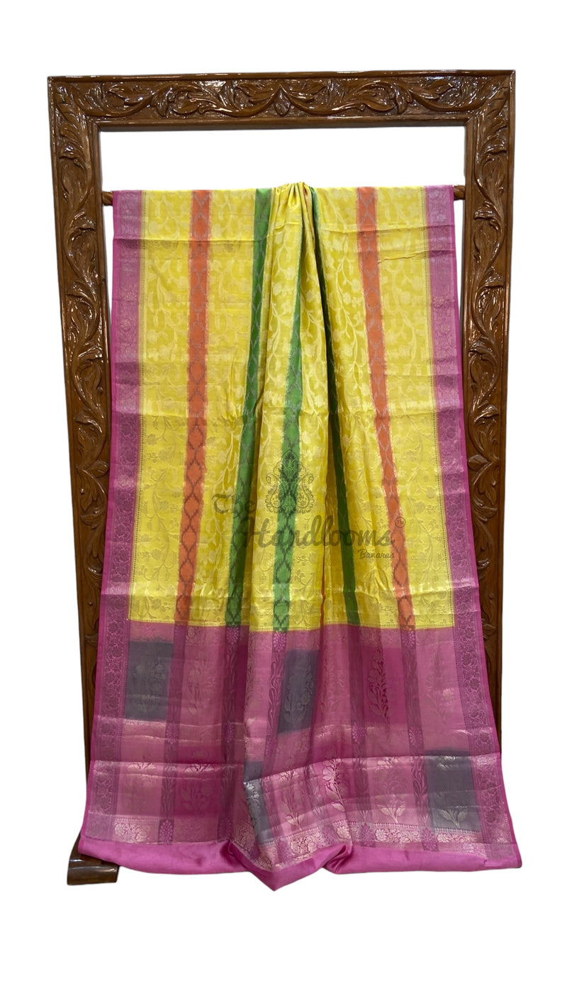 Pure Chiniya Silk Handloom Banarasi Saree - The Handlooms