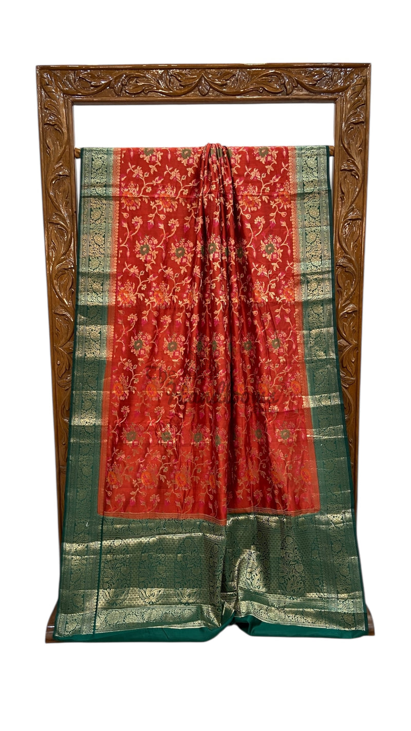 Pure Chiniya Silk Handloom Banarasi Saree - The Handlooms
