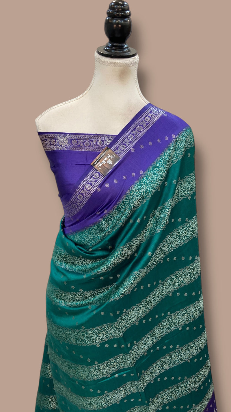 Pure Chiniya Silk Handloom Banarasi Saree - The Handlooms
