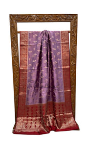 Pure Mango Silk Banarasi Handloom Saree - The Handlooms