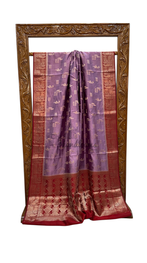 Pure Mango Silk Banarasi Handloom Saree - The Handlooms