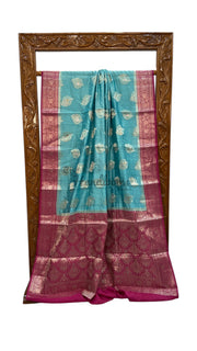 Pure Chiniya Silk Handloom Banarasi Saree - The Handlooms