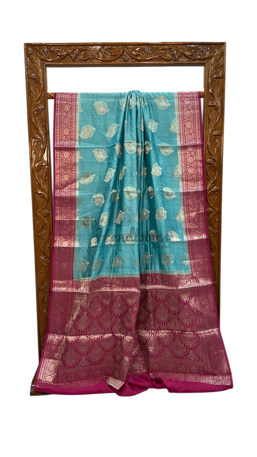 Pure Chiniya Silk Handloom Banarasi Saree - The Handlooms