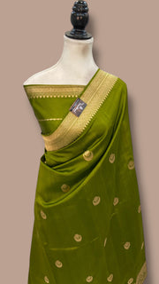 Pure Katan Silk Banarasi Handloom Saree - All Over Kadua Motifs - The Handlooms