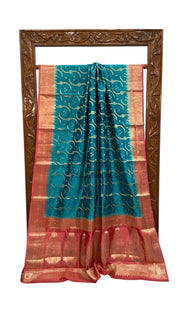 Pure Dupion Silk Banarasi Saree - The Handlooms