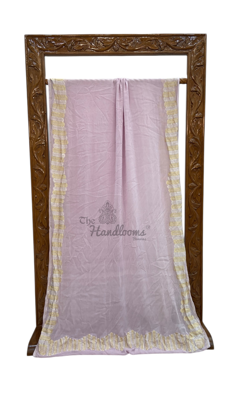Khaddi Georgette Handloom Banarasi Saree - The Handlooms