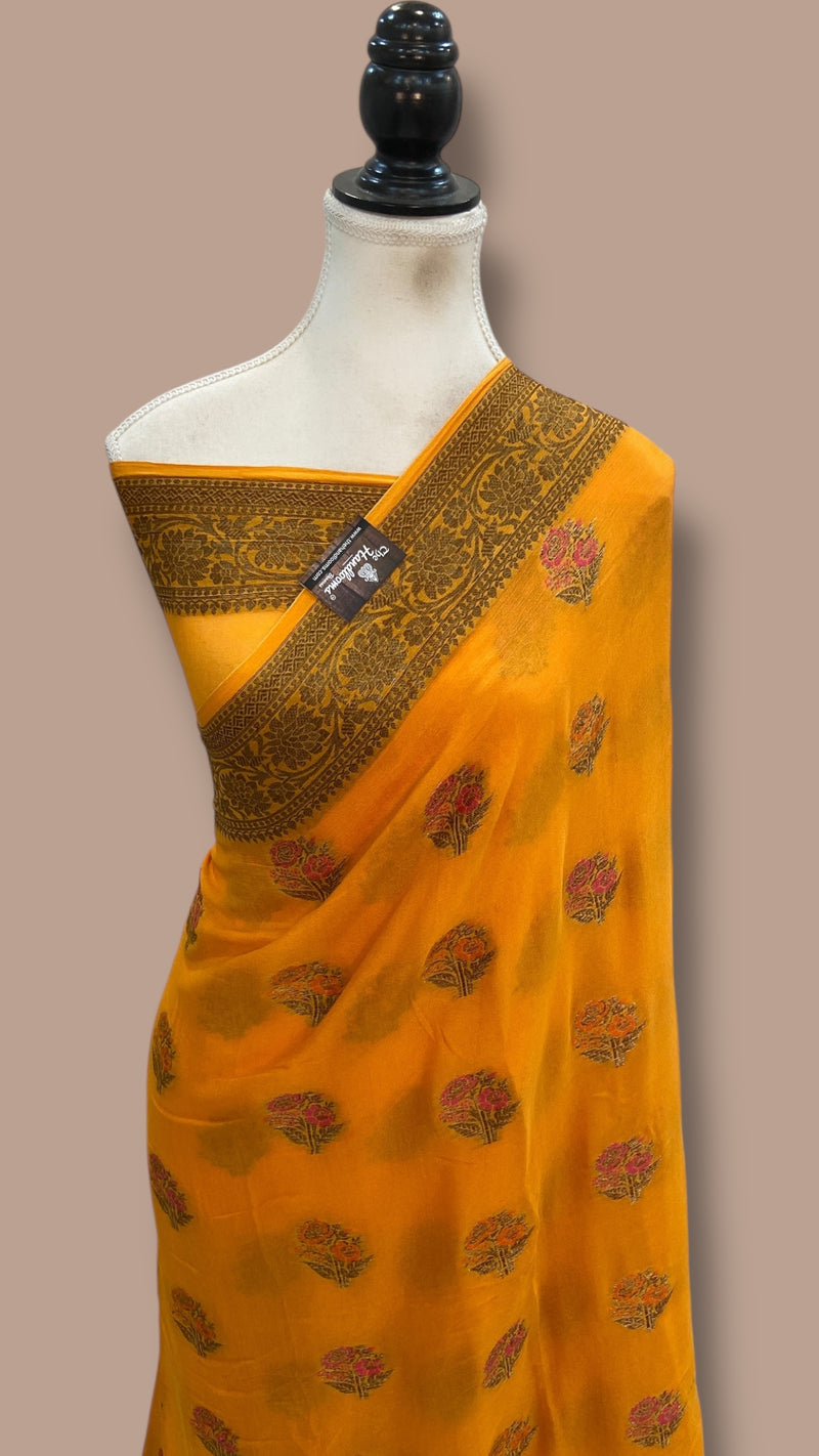 Pure Chiffon Khaddi Banarasi Saree