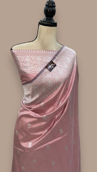 Pure Katan Silk Banarasi Handloom Saree - All over Kadua motifs