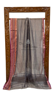 Pure Kora Tissue Crush Handloom Banarasi Saree - The Handlooms