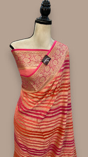 Pure Chiffon Khaddi Banarasi Saree - The Handlooms