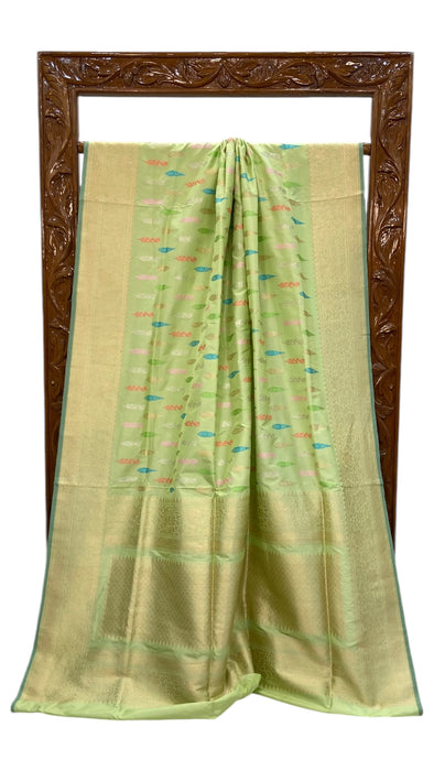 Ektara Pure Katan Silk Banarasi Handloom Saree - All over kadiyal Jaal work