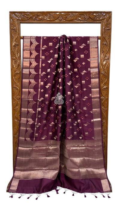 Pure Mango Silk Banarasi Handloom Saree