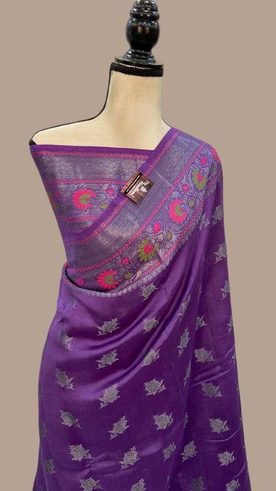 Pure Chanderi Handloom Banarasi Saree