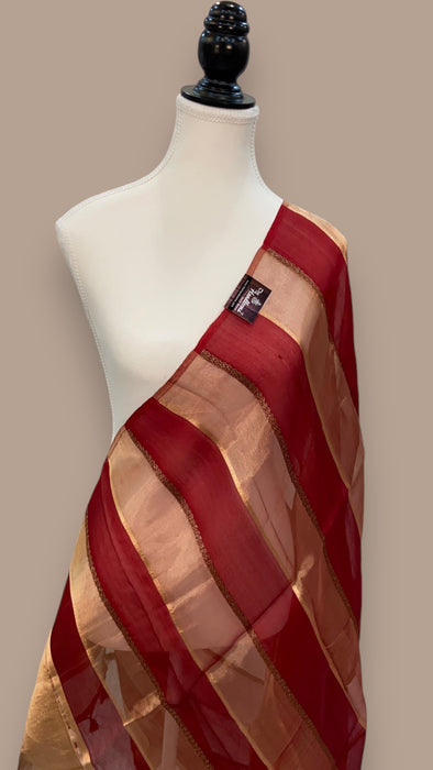 Pure kora Tissue Banarasi Brocade Handloom Dupatta