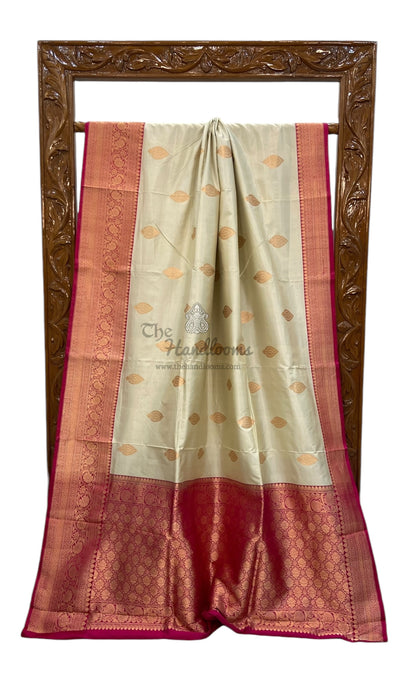 Pure Katan Silk Banarasi Handloom Saree - All over Kadua motifs