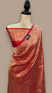 Pure Katan Silk Banarasi Handloom Saree - Tanchui Brocade - The Handlooms
