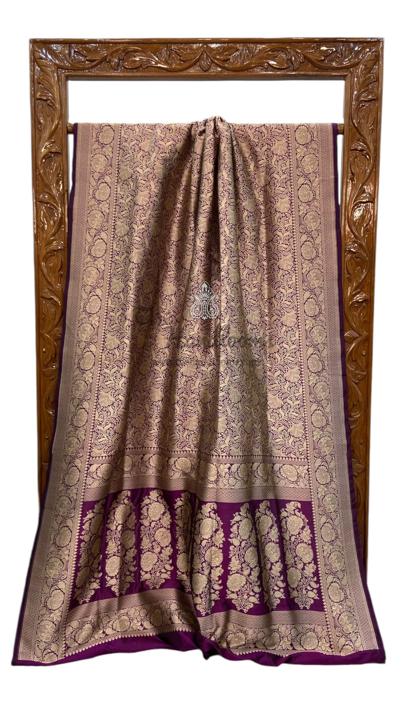 Pure Katan Silk Banarasi Handloom Saree - Tanchui Brocade - The Handlooms
