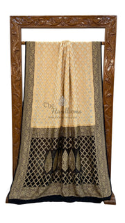 Pure Khaddi Georgette Banarasi Saree -  Gold zari - The Handlooms