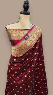 Pure Katan Silk Banarasi Handloom Saree - Tanchui Brocade - The Handlooms