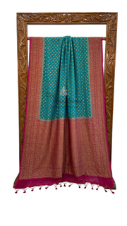 Khaddi Georgette Handloom Banarasi Saree -  Antique zari - The Handlooms
