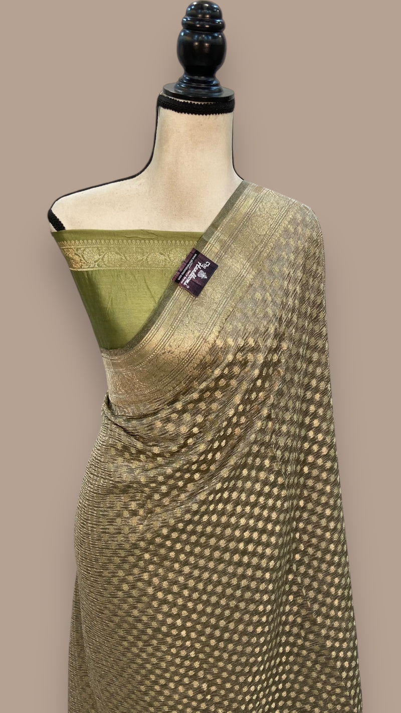 Pure Kora Tissue Handloom Banarasi Saree - The Handlooms