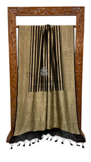 Pure Khaddi Georgette Banarasi Saree -  Gold zari - The Handlooms