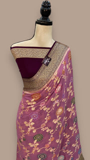 Pure Crepe Georgette Banarasi Saree - The Handlooms