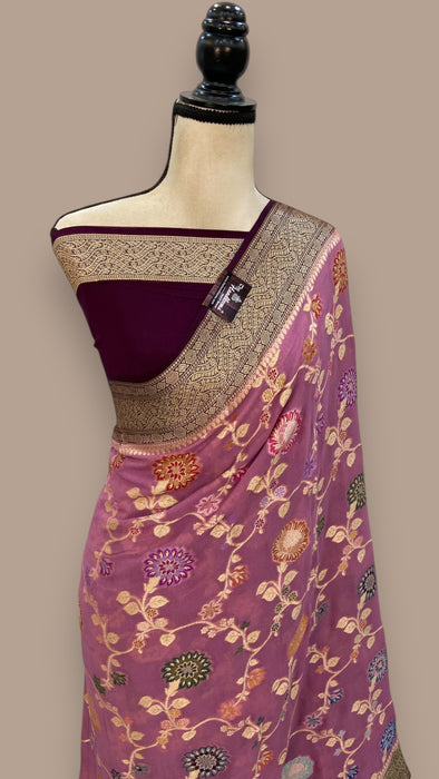 Pure Crepe Georgette Banarasi Saree