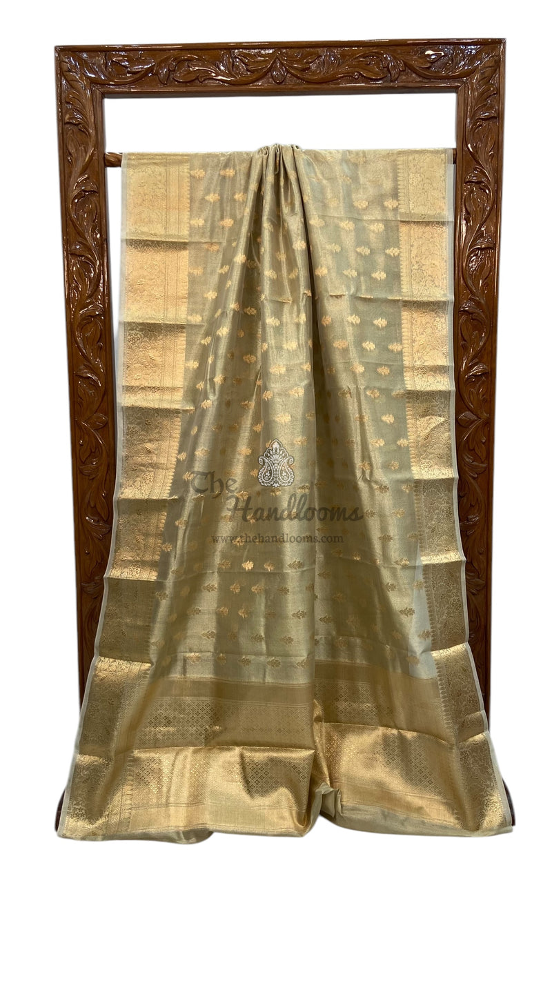 Pure Kora Tissue Handloom Banarasi Saree - The Handlooms